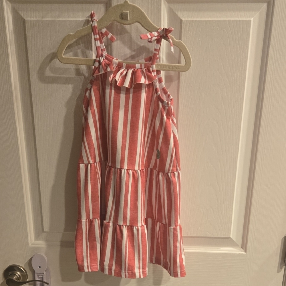 Tommy Bahama Pink Tiered Tie Front Sundress